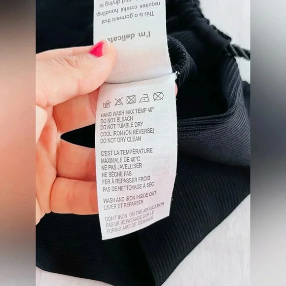 Anthropologie Farm Rio Bandeau Front Cut Out Crop Top in Black Size Small NWOT - Picture 10 of 11